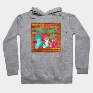 the stockings were hung Christmas Fireplace Hoodie